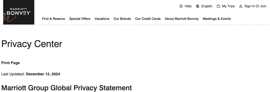 Marriott Privacy Lawsuit on Hold